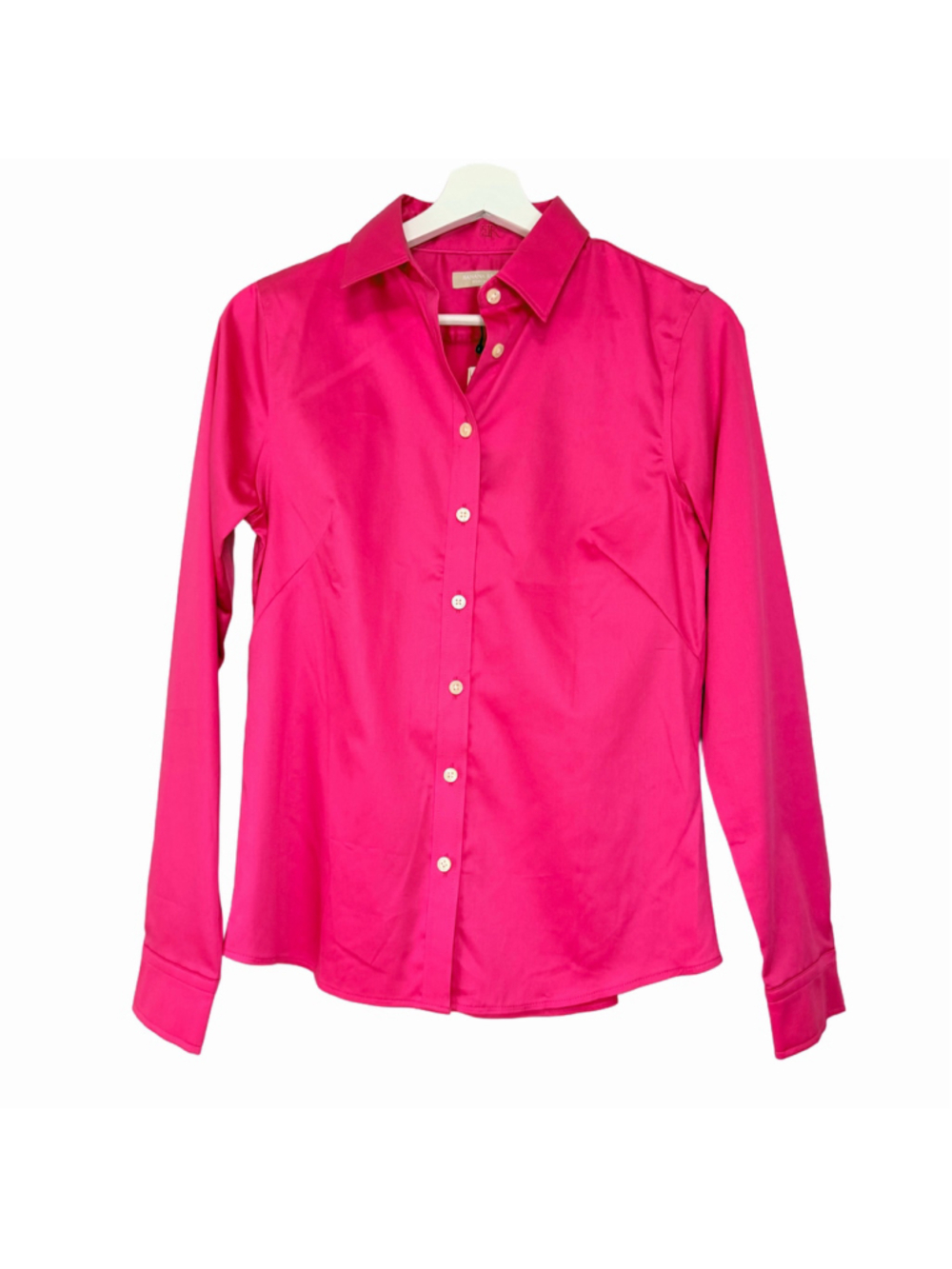 Banana Republic New Pink Button Down Non Iron Fitted Shirt Women's Size 6 Petite